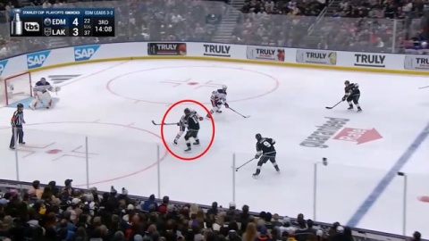 Kopitar 3 on 2 Middle Lane Zone Entry Drop to Outside